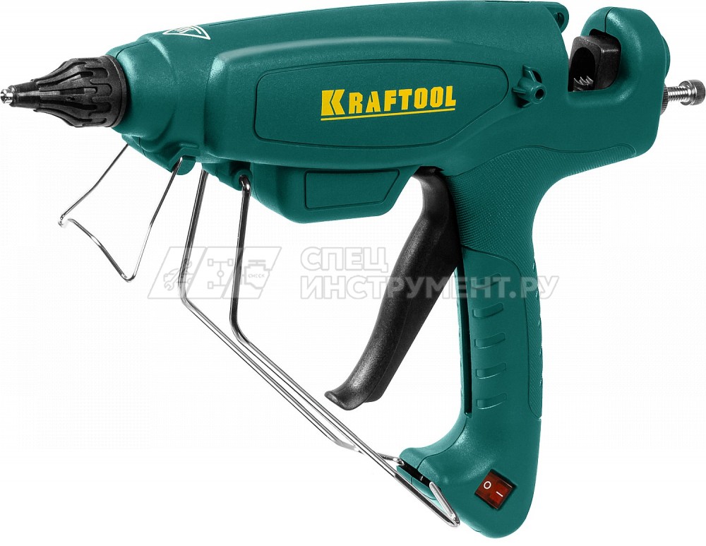 Пистолет KRAFTOOL "PRO" клеевой (термоклеящий), эл, двухкомп корпус, рабоч темп 193град, выход клея 1,2кг/час, d=12мм, 220Вт