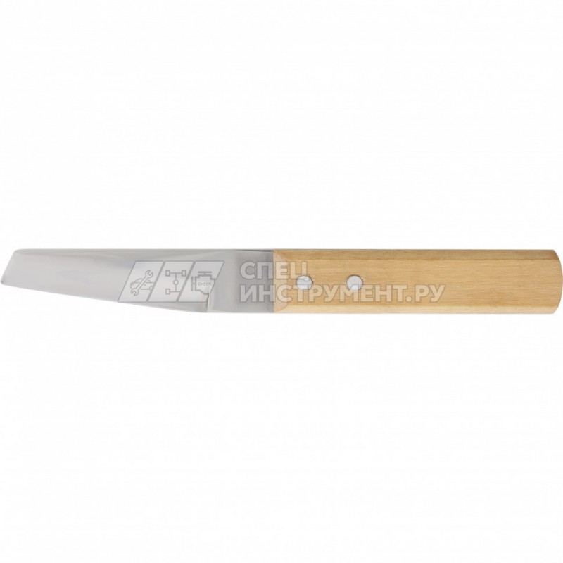 Нож хозяйственный, многоцелевой, деревянная рукоятка// Сибртех