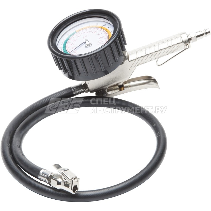 Шинный манометр с накачкой 3,5'' (шланг 85 см)