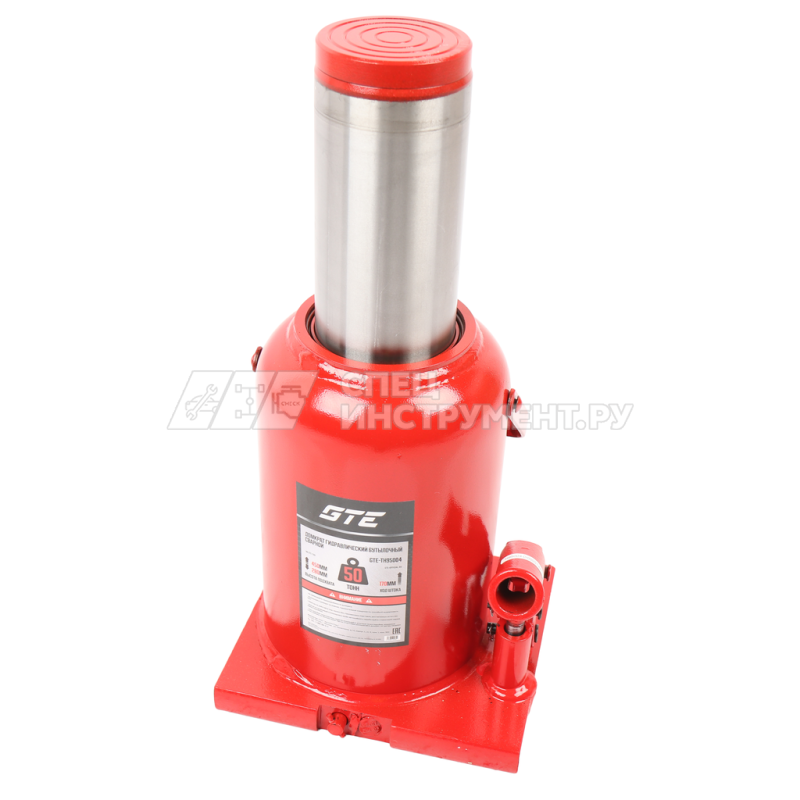 Домкрат гидравлический бутылочный 50т (h min-280мм, h max-450мм, ход штока-170мм) GTE /1/1
