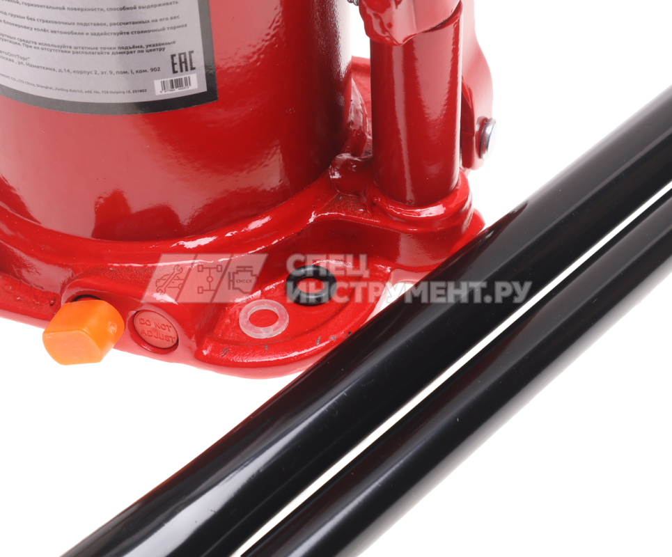 Домкрат гидравлический бутылочный 16т (h min-227мм, h max-457мм, ход штока-150мм, ход винта-80мм) GTE /1/2