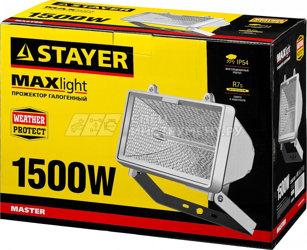 STAYER MAXLight прожектор  1500 Вт галогенный, белый