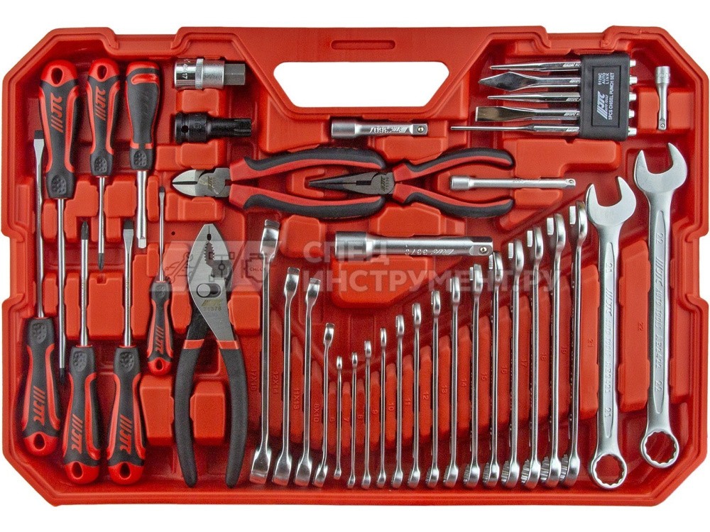 Набор инструментов 1/4" & 3/8 & 1/2" 6-гранный (в кейсе) 166пр.