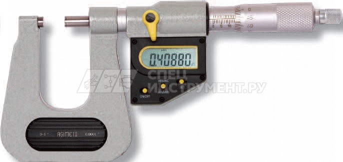 Микрометр для измерения листового металла цифровой IP65 0,001 мм, 25-50 мм, тип С