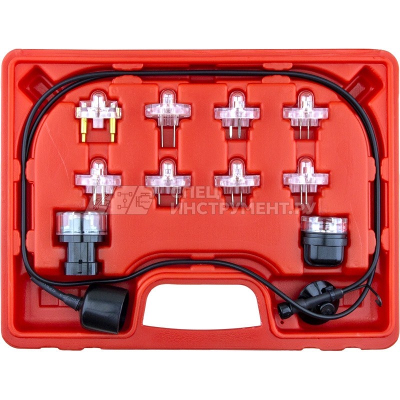 Набор индикаторов и адаптеров для проверки сигналов электронных систем впрыска (TBI, PFI, SCPI, MULTEC2, BOSCH2) в кейсе