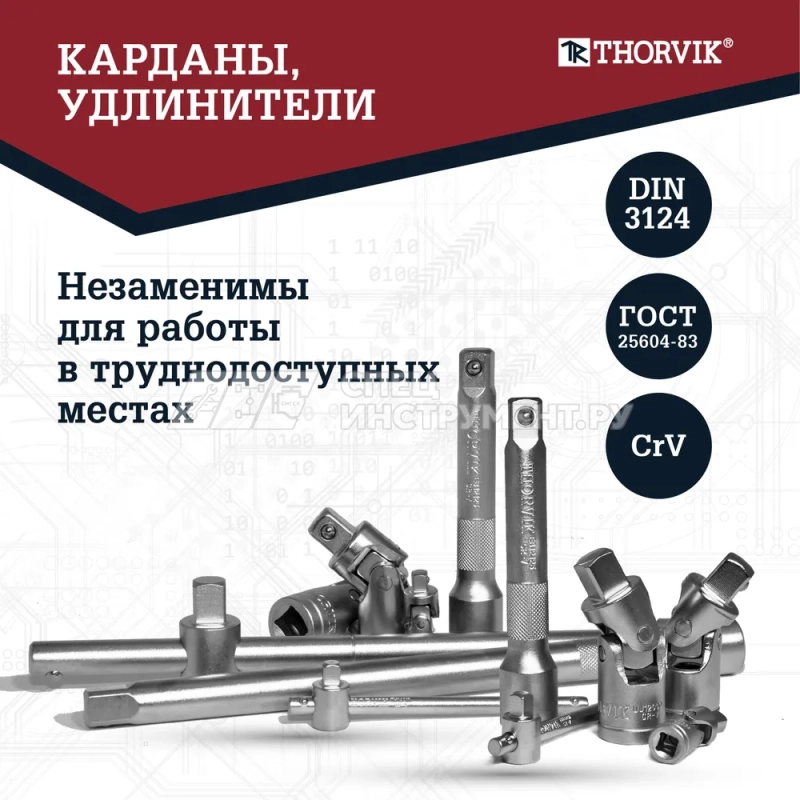 TS142 Набор инструмента универсальный 1/4", 3/8" и 1/2"DR, 142 предмета