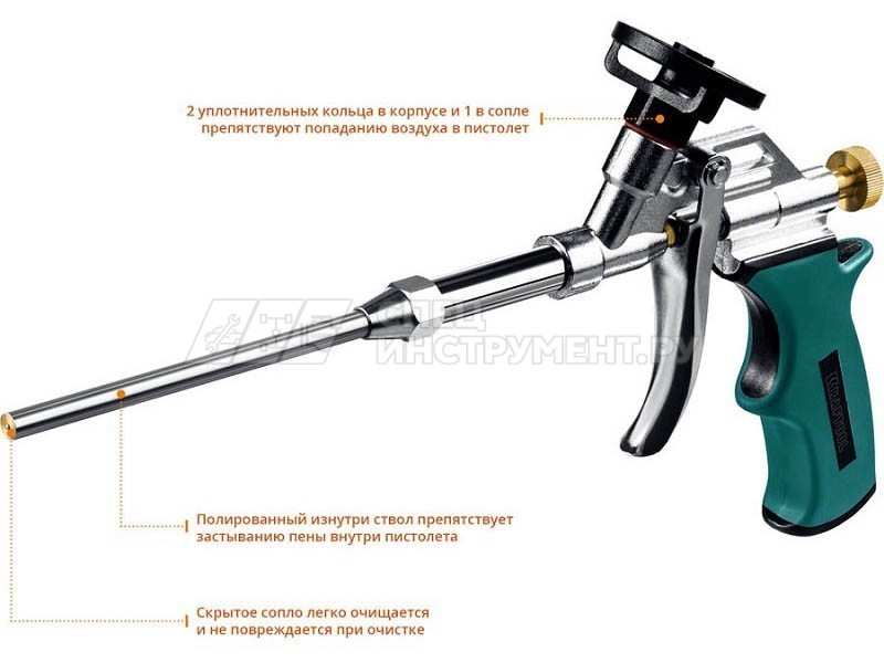 KRAFTOOL PROKraft   профессиональный пистолет для монтажной пены с тефлоновым покрытием держателя