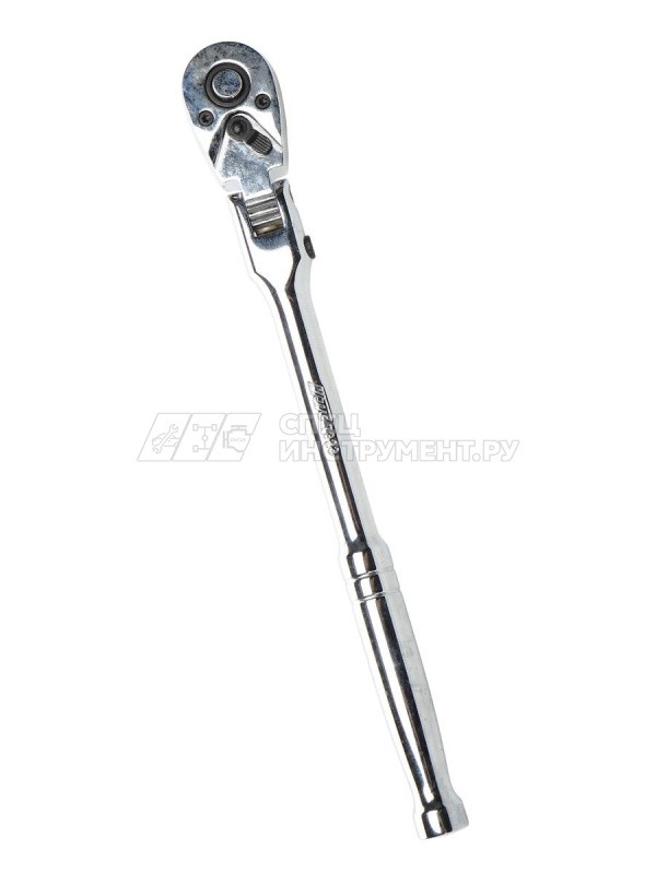 Трещотка 3/8" 72 зуба шарнирная с металлической рукояткой, L-268мм