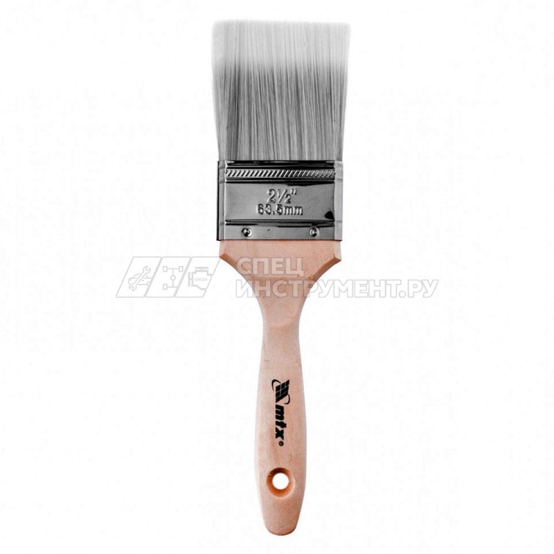 Кисть плоская Platinum 2.5", искусственная щетина, деревянная ручка