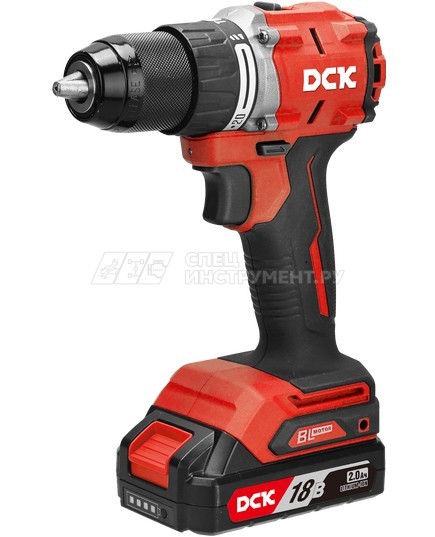 Дрель-шуруповерт аккум бесщеточная DCK KDJZ2060 18В, 60Нм, 2*2А/ч кейс
