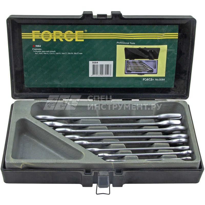 Набор ключей гаечных рожковых 6-22 мм, 8 пр.