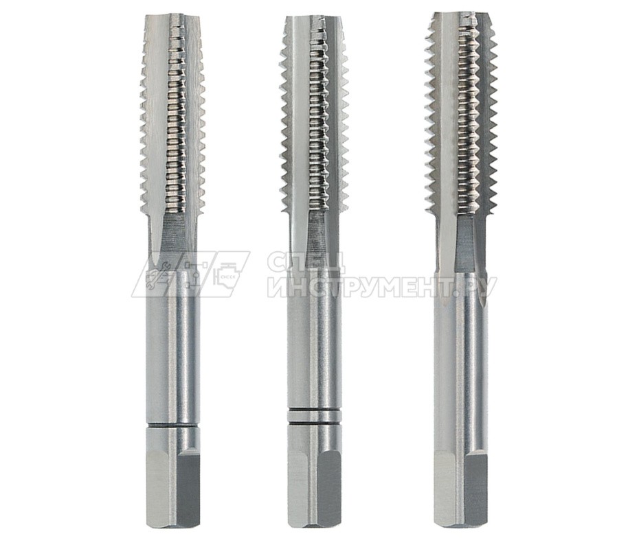 Метчики ручные M5x0.8, комплект из 3 штук