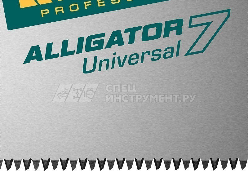 Ножовка универсальная "Alligator 7", 550 мм, 7 TPI 3D зуб.  KRAFTOOL