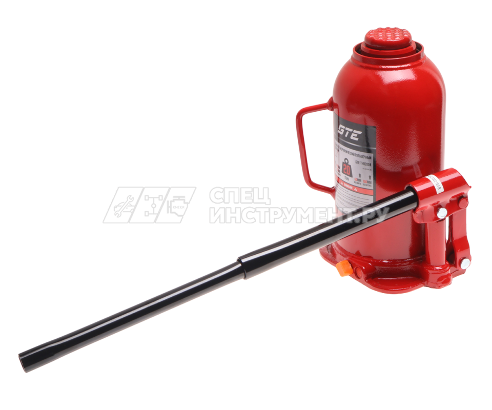Домкрат гидравлический бутылочный 20т (h min-235мм, h max-445мм, ход штока-150мм, ход винта-60мм) GTE /1/2