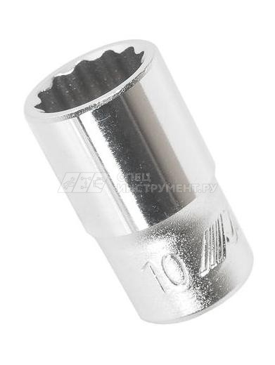 Головка торцевая 12-гранная 1/4" х 10мм, длина 25мм