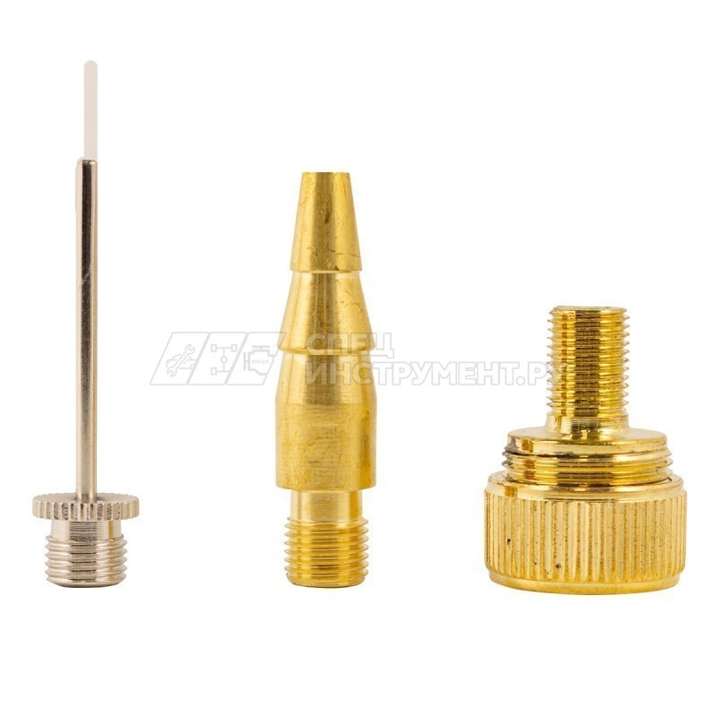 Пистолет для подкачки шин с манометром в комплекте с пистолетом обдувочным и шлангом