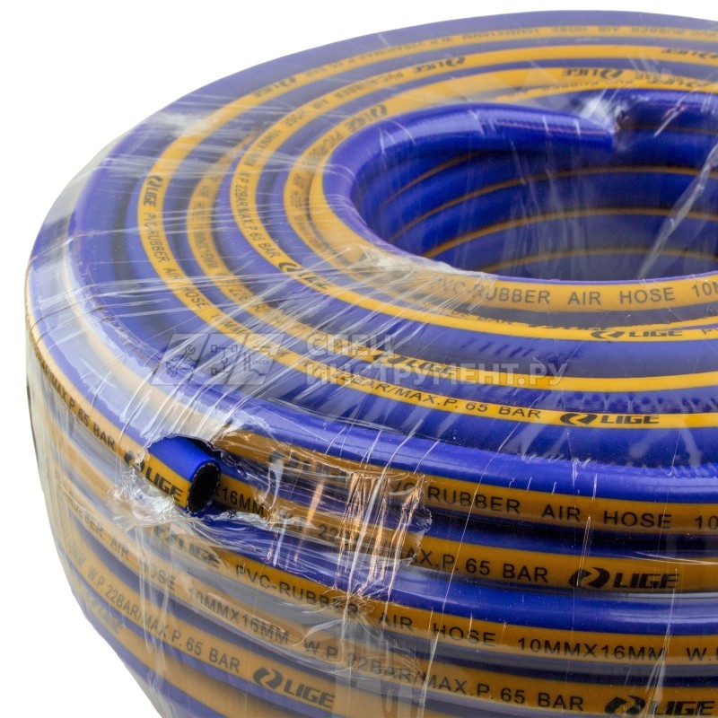 Шланг воздушный ПВХ армированный 10мм x16мм x50м LG-14014 LIGE 