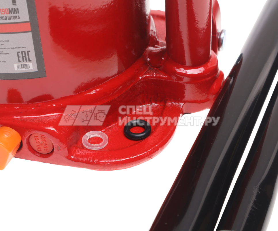 Домкрат гидравлический бутылочный с двумя штоками 10т (h min-180мм, h max-430мм, ход штока-190мм, ход винта-60мм) GTE /1/6