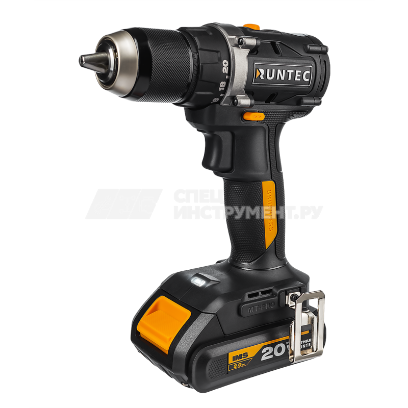 Дрель-шуруповерт аккумуляторная RUNTEC PRO 13 мм,20В, 2*2Ач, 55Нм