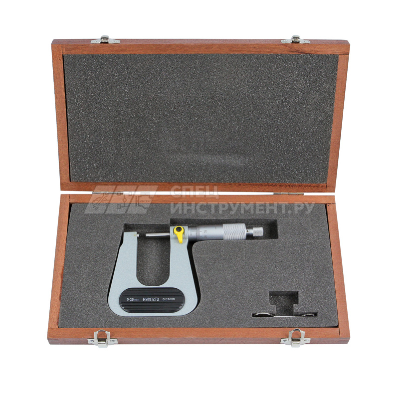 Микрометр для измерения листового металла 0,01 мм, 0-25 мм, тип B