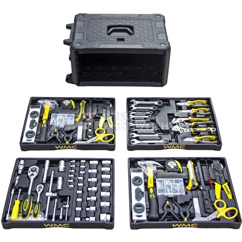 Набор инструментов 300пр  1/2'',1/4''(6гр.)(4-30мм,4 полки),"дорожный кейс"