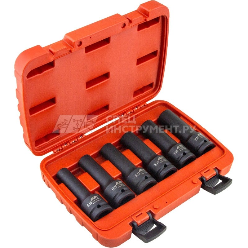 Набор головок торцевых ударных глубоких TORX 3/4" E18-E28, 6пр.