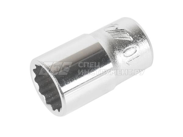 Головка торцевая 12-гранная 1/4" х 10мм, длина 25мм