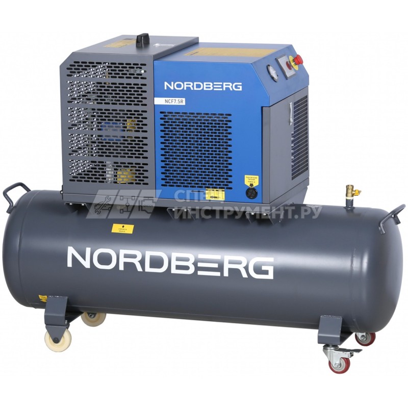 Компрессор винтовой, 5,5 кВт, 10 бар, 660 л/мин, ресивер 230 л, IP54