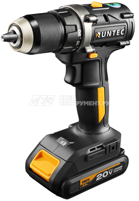 Дрель-шуруповерт аккумуляторная RUNTEC PRO 13 мм,20В, 2*2Ач, 55Нм