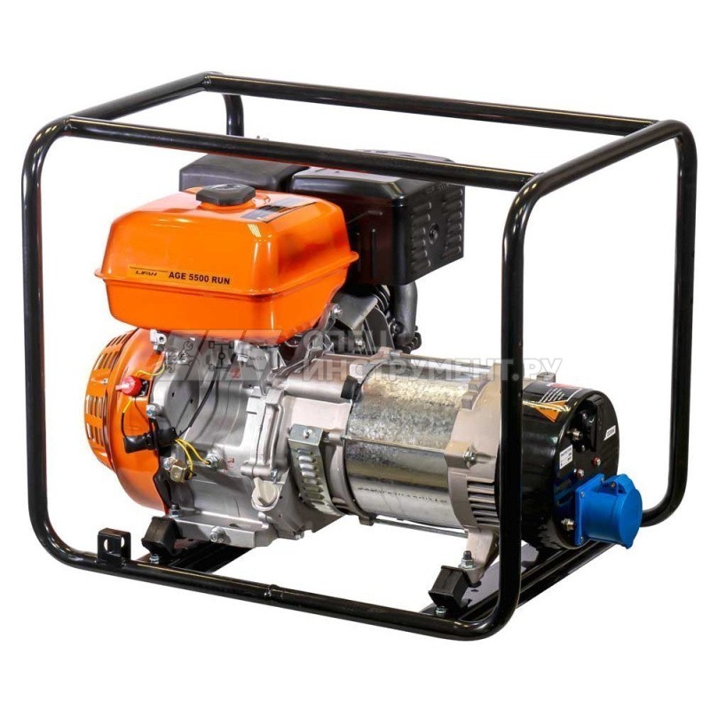 Генератор AGE 5500 RUN (max.5.5кВт, 230В) бензин, увеличенный бак 13л