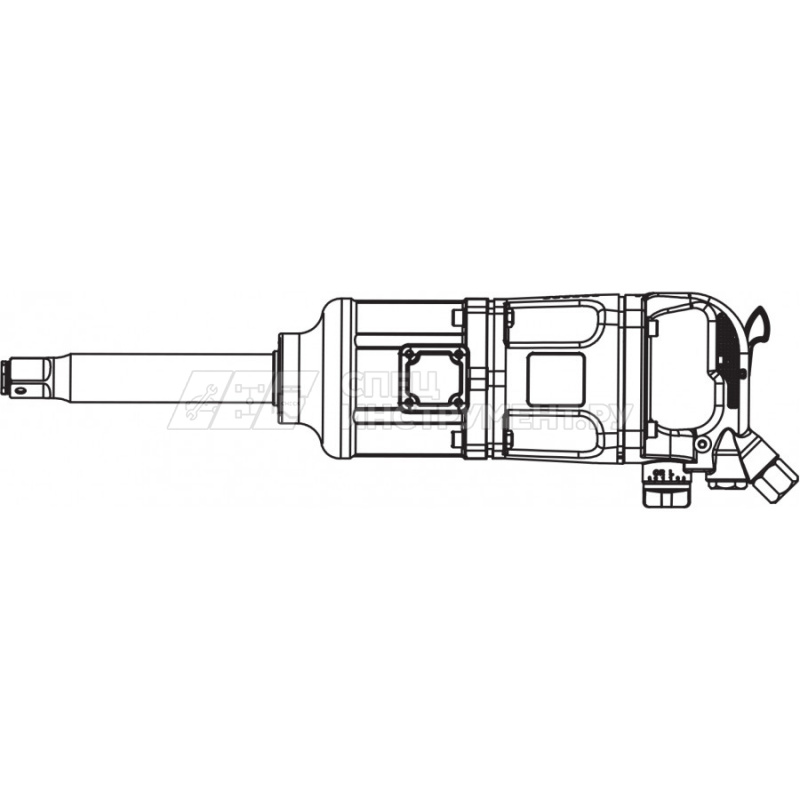 Гайковерт пневматический 1"DR 4200 об/мин, 2180 Nm и головки торцевые ударные 1"DR 32, 33 мм