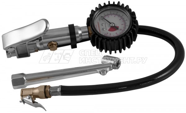 Манометр для шин 3-хфункциональный, шланг 300 мм.