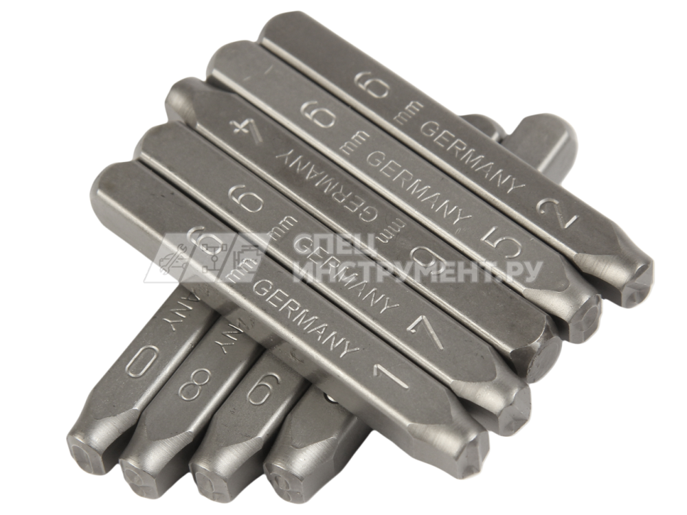 Клейма цифровые 6мм (HRC 60+-2° DIN 1451)
