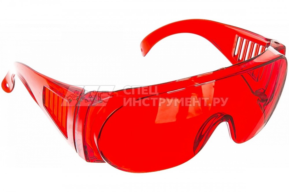 STAYER MASTER Красные, очки защитные открытого типа, с боковой вентиляцией.