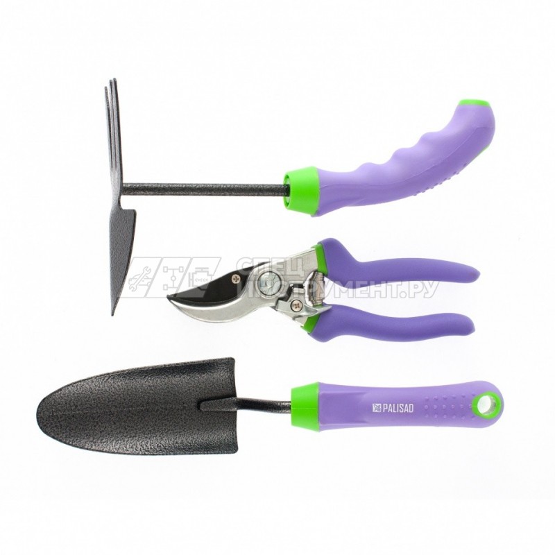 Набор садового инструмента, обрезиненные эргономичные рукоятки, 3 предмета, ERA// Palisad