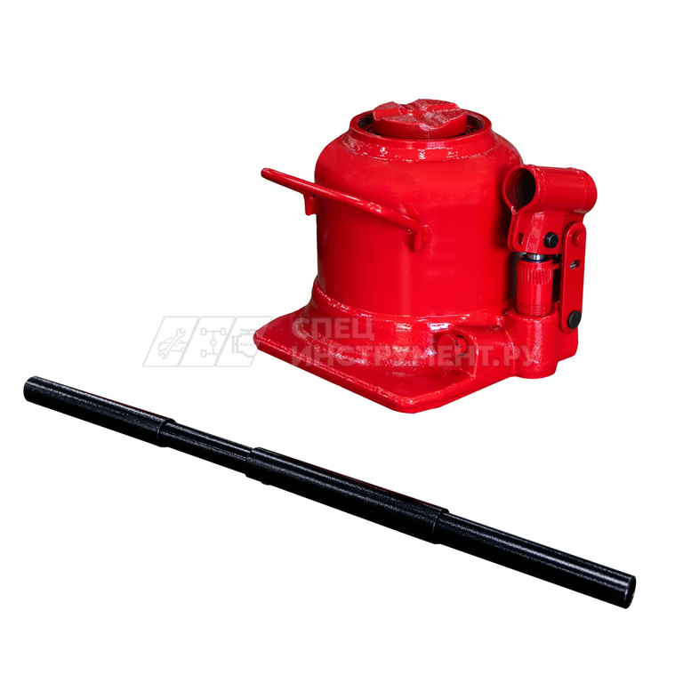 Домкрат гидравлический бутылочный низкопрофильный с двумя штоками 20т (h min-150мм, h max-245мм, ход штока-95мм) GTE /1/3