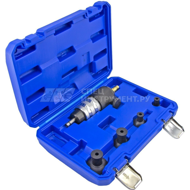 Приспособление для притирки клапанов ER-86705 пневматическое (20, 30, 35, 40мм), в кейсе Premium 5пр. ЭВРИКА  /1/5
