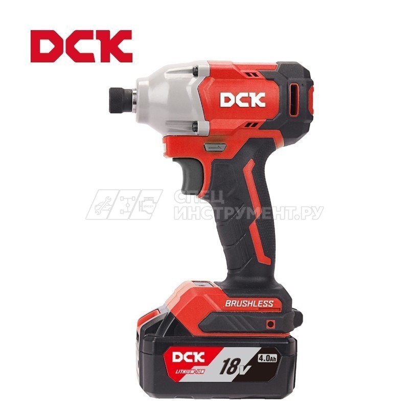 Гайковерт аккум ударный бесщеточный DCK KDPL03-14 2*4А/ч, HEX-impact, 180Нм, 2 скорости, подсветка.
