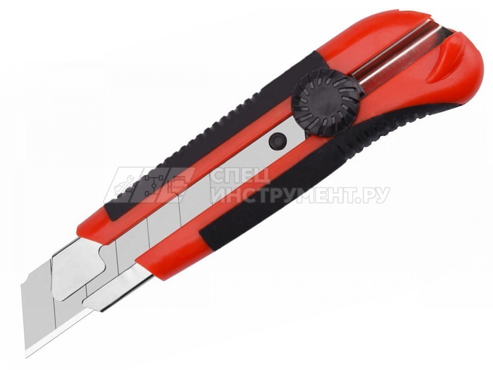 Нож с прорезиненной ручкой 25мм "AV Steel"