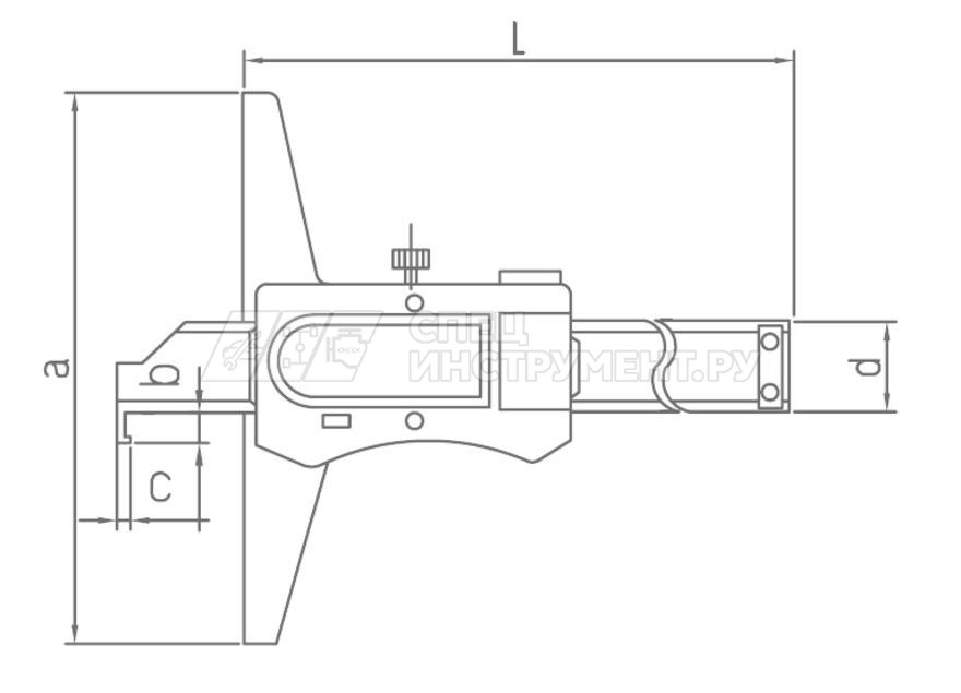 Штангенглубиномер с Г-образной губкой цифровой 0-150 мм, 0,01 мм, с калибровкой