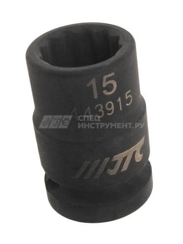 Головка торцевая ударная 12-гранная 1/2" х 15мм, длина 38мм