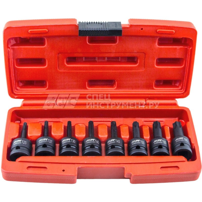 Набор головок ударных TORX 1/2" T25-T60, длина 60мм (в кейсе) 9пр.