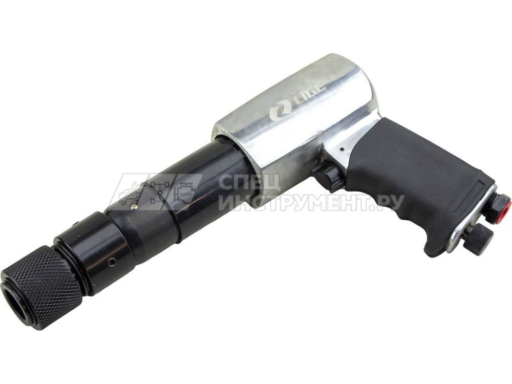 Пневмомолоток с набором зубил и насадок 19пр., (ход 10мм, 2100 ударов/мин, 6bar, NTP 1/4") в кейсе LG-94702 LIGE /1 NEW