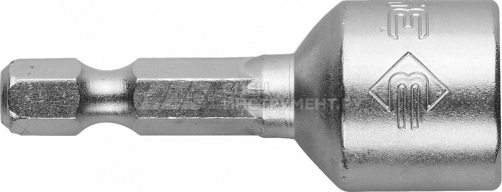 Биты ЗУБР "МАСТЕР" с торцовой головкой, магнитные, Cr-V, тип хвостовика E 1/4", 13х45мм, 2шт