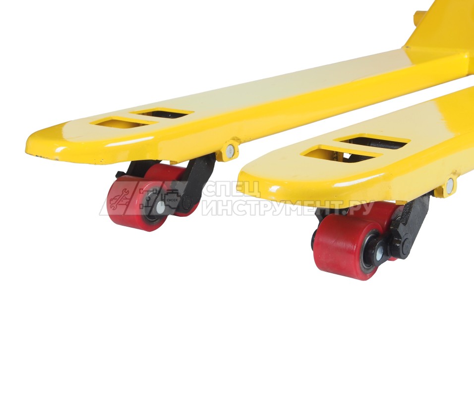 Тележка гидравлическая (рохля) ER-67005 ручная 5т (ручной спуск,длина вил 1200мм,колеса:полиуритан, min 85мм.max 200мм) ЭВРИКА