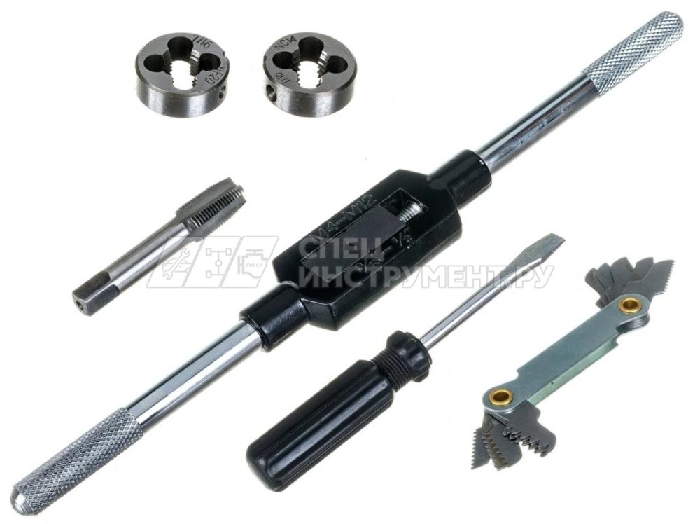 Набор метчиков и плашек ER-00603:метрический и дюймовый 60пр. ЭВРИКА