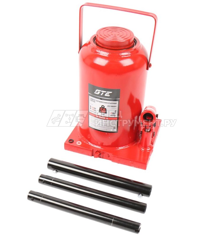 Домкрат гидравлический бутылочный 50т (h min-280мм, h max-450мм, ход штока-170мм) GTE /1/1