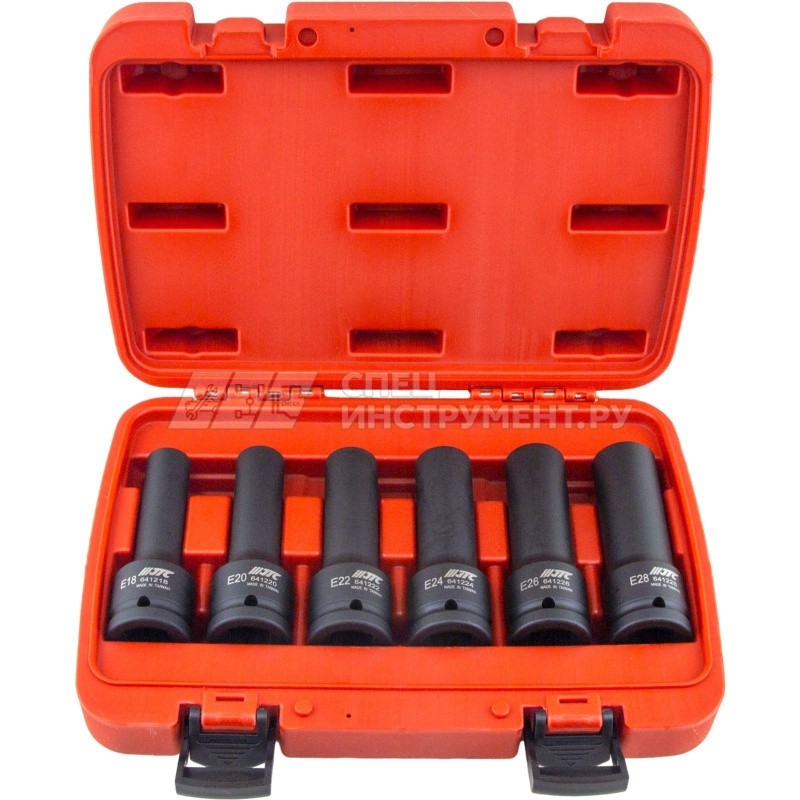 Набор головок торцевых ударных глубоких TORX 3/4" E18-E28, 6пр.