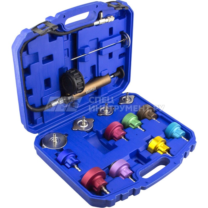 Набор для опрессовки системы охлаждения 14 предметов Vertul