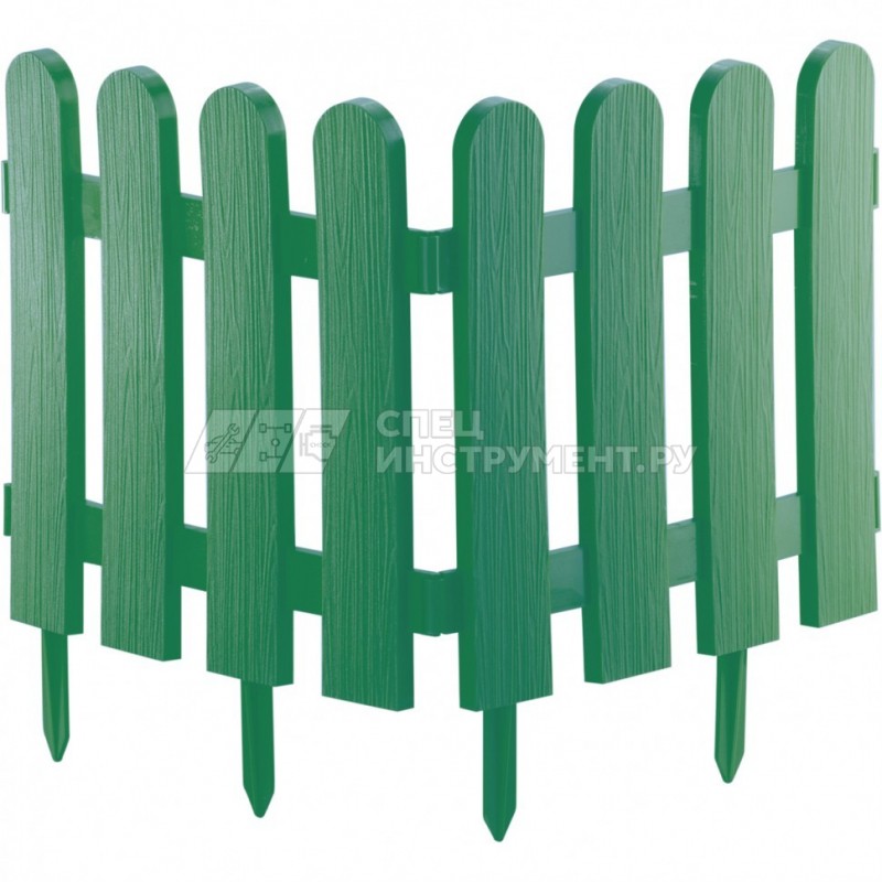 Забор декоративный "Кантри", 29 х 224 см, зеленый